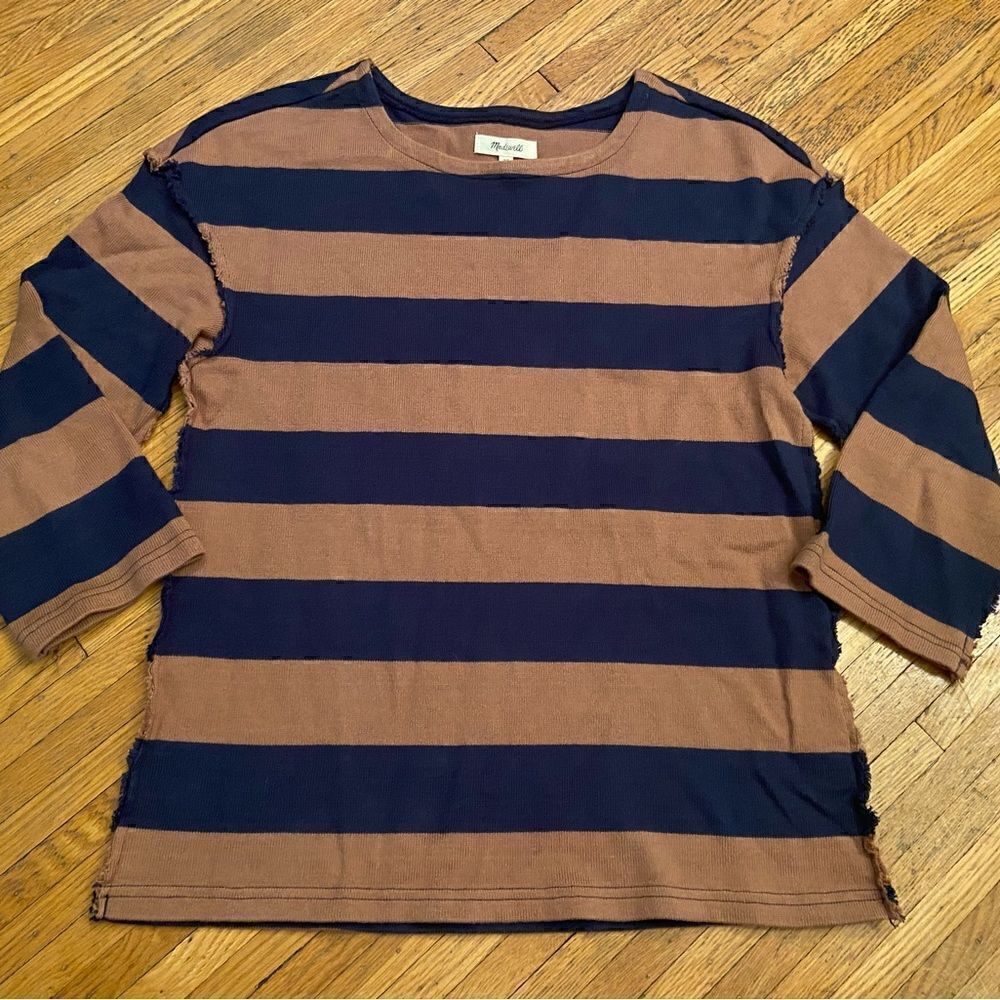 Madewell Striped Lux Heavy Knit Top/sweater